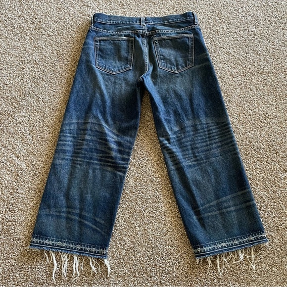 Simon Miller W005 Bora Cropped Wide Leg Jeans Womens 28 Blue Fringed Boho Hippie - Picture 9 of 14